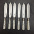 1930 British Vintage White Mother of Pearl Handle Dessert Cutlery Set 6x2 in Leather Case